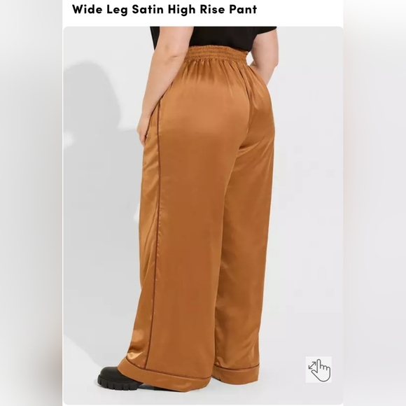 Torrid Wide Leg Satin Pants - Picture 4 of 5